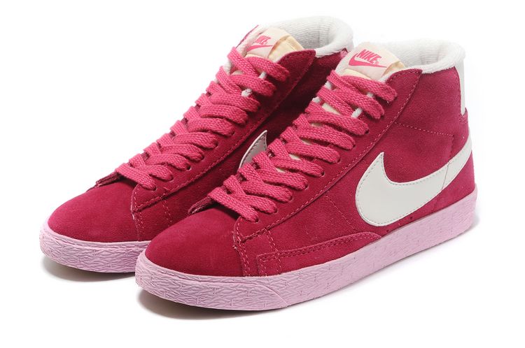 Nike Blazer Mid Suede millesime femmes chaussures blanc rouge (2)